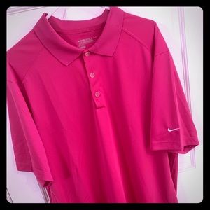 Nike Men’s Polo Shirt-Bright Pink